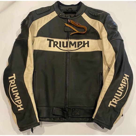 Triumph Hawk Leather Motorcycle Jacket 
